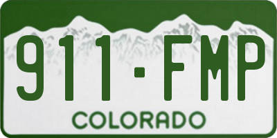 CO license plate 911FMP