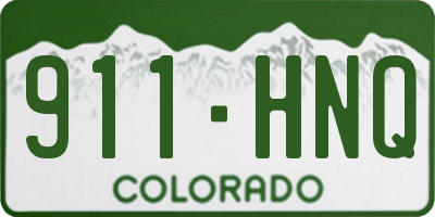 CO license plate 911HNQ