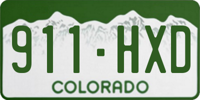CO license plate 911HXD