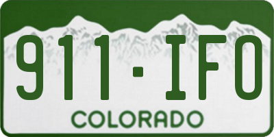 CO license plate 911IFO