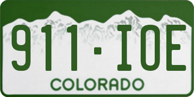 CO license plate 911IOE