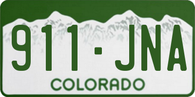 CO license plate 911JNA