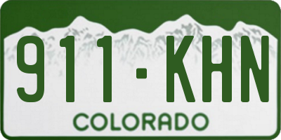 CO license plate 911KHN