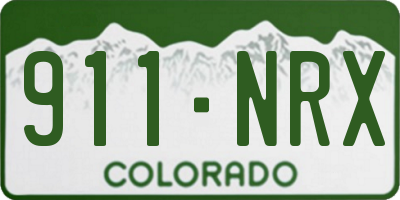 CO license plate 911NRX