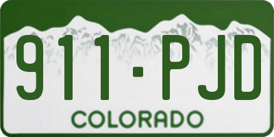 CO license plate 911PJD