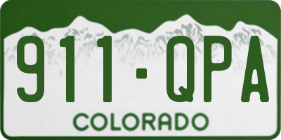 CO license plate 911QPA