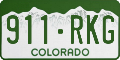 CO license plate 911RKG