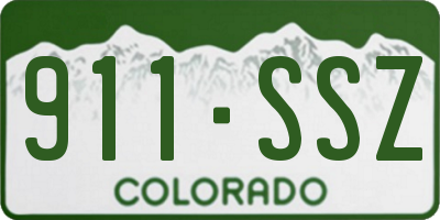CO license plate 911SSZ