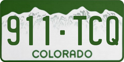 CO license plate 911TCQ