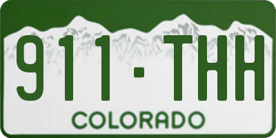 CO license plate 911THH