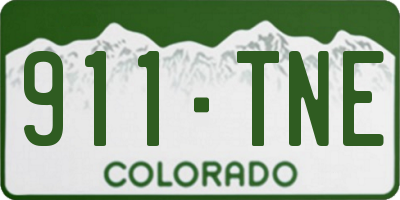CO license plate 911TNE