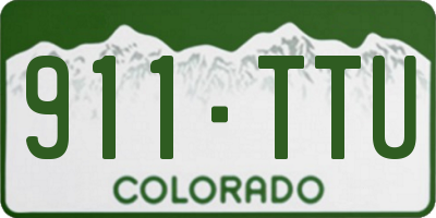 CO license plate 911TTU