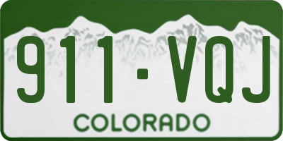 CO license plate 911VQJ