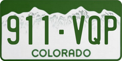 CO license plate 911VQP