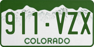 CO license plate 911VZX