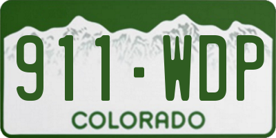 CO license plate 911WDP