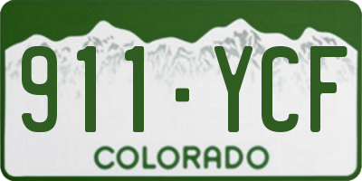 CO license plate 911YCF