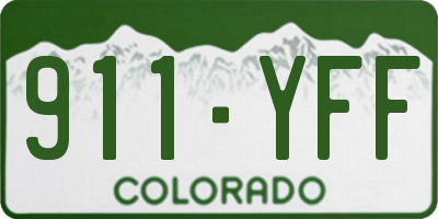 CO license plate 911YFF