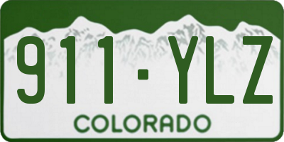 CO license plate 911YLZ