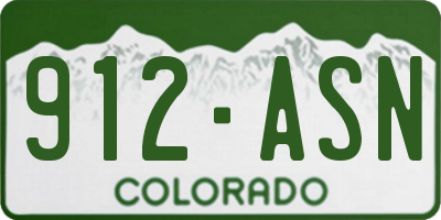 CO license plate 912ASN