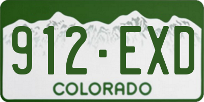 CO license plate 912EXD