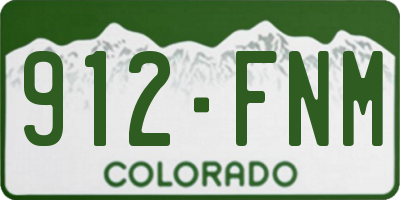 CO license plate 912FNM