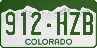 CO license plate 912HZB