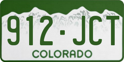 CO license plate 912JCT