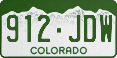 CO license plate 912JDW