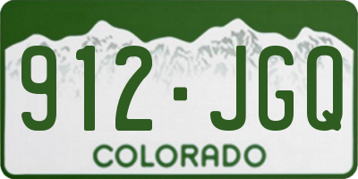 CO license plate 912JGQ