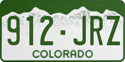CO license plate 912JRZ