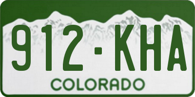 CO license plate 912KHA