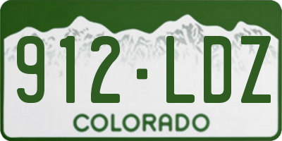 CO license plate 912LDZ