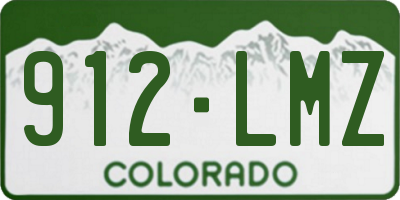 CO license plate 912LMZ