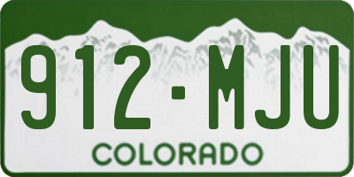 CO license plate 912MJU