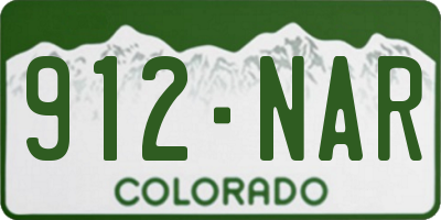 CO license plate 912NAR