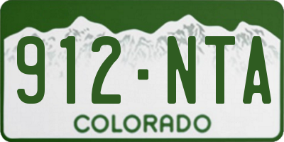 CO license plate 912NTA