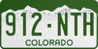 CO license plate 912NTH