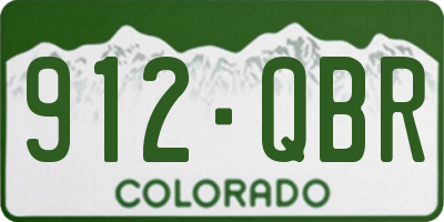 CO license plate 912QBR