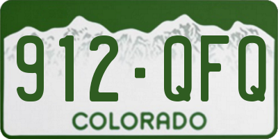 CO license plate 912QFQ