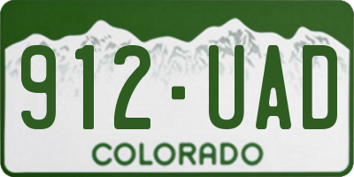 CO license plate 912UAD