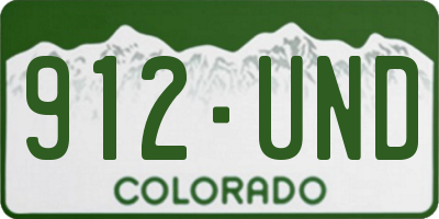 CO license plate 912UND