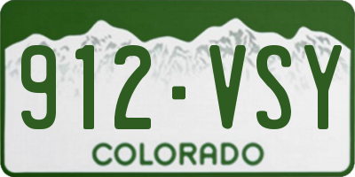 CO license plate 912VSY