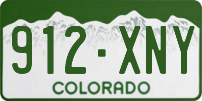 CO license plate 912XNY