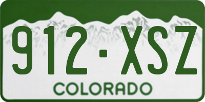 CO license plate 912XSZ