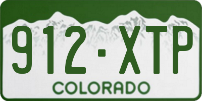 CO license plate 912XTP