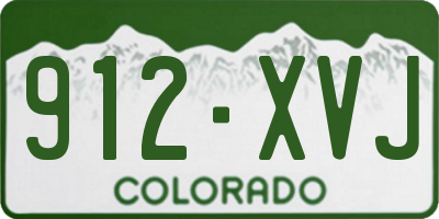 CO license plate 912XVJ