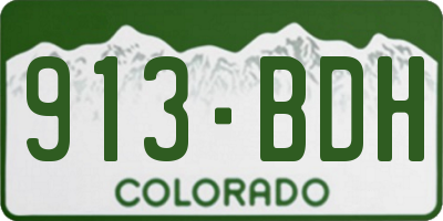 CO license plate 913BDH