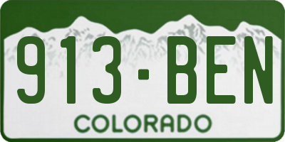 CO license plate 913BEN
