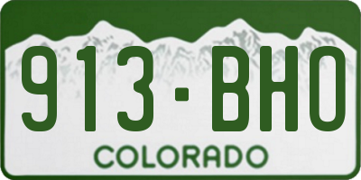 CO license plate 913BHO